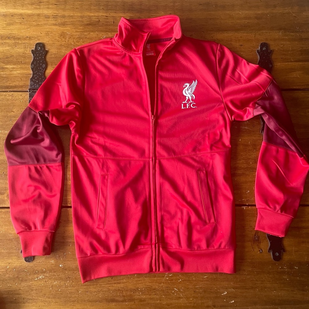 Liverpool FC Official Track Warmup Jacket Kids Size Youth Medium Red - Picture 1 of 8